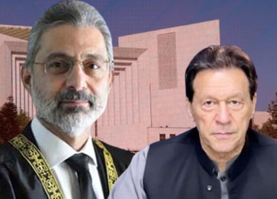 Imran khan and Qazi Faiz Isa